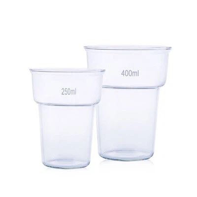 Lab Notaðu 400 ml bórsílíkat 3.3 glerbikar gegnsætt litunarglas